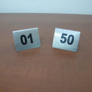 Stainless steel table numbers from 1 to 50
