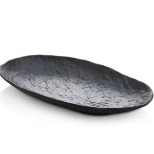 Melamine Matt Stone Oval Plate 24 cm