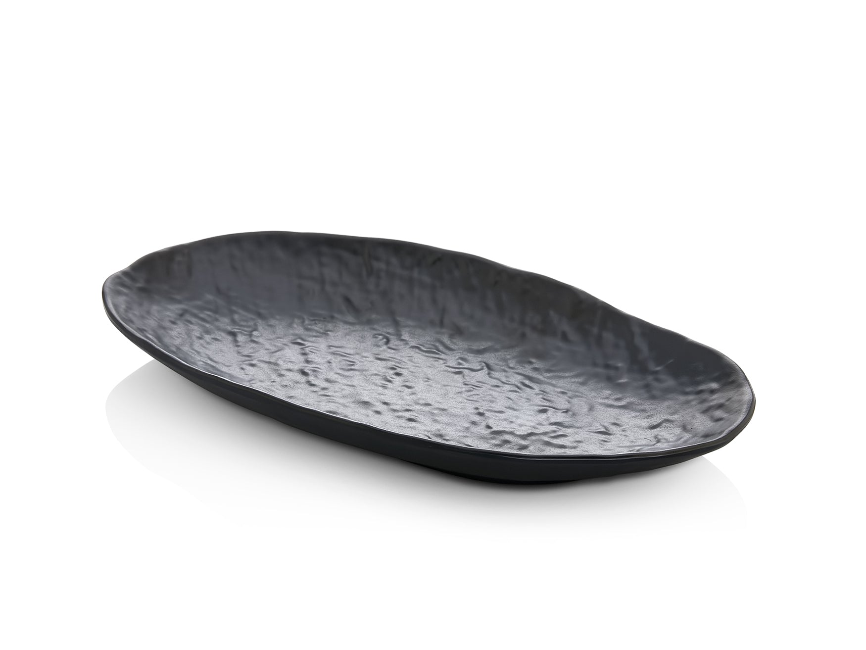 414d6efa425204616f4cc571b7b2936b.jpg Melamine Matt Stone Oval Plate 24 cm