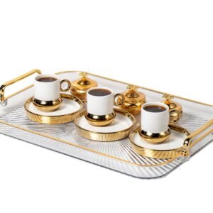 Plexi with Golden Rim Shine Tray Medium 41 cm