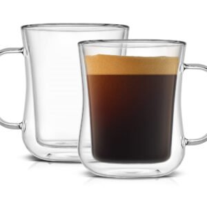 Curved Double Wall Glass Mug 350 ml