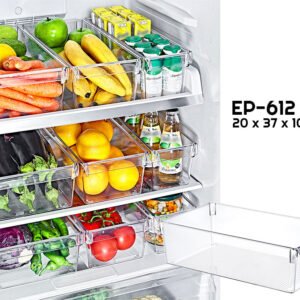 Clear Fridge Organizer 37 x 20 x 10 cm