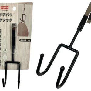 DOINN Black Metallic over the door hanger with 2 hooks