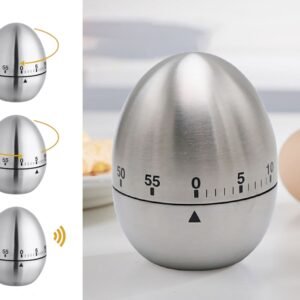 Egg Shaped Stainless Steel Kitchen Timer