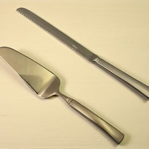 Dosthoff Golden SS Cake Serving Set Hammered Handle