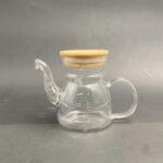 Borosilicate Glass Tea Pot Wood cover 600 ml