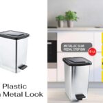 Slim Metallic Color Plastic Pedal Dustbin 8 L