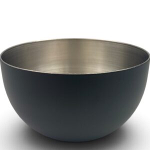 Large Stainless Steel Salad Bowl 24 cm with Black Mat Finish