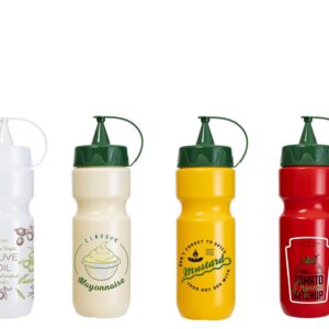 Decorated Plastic Sauce Bottle 660 ml