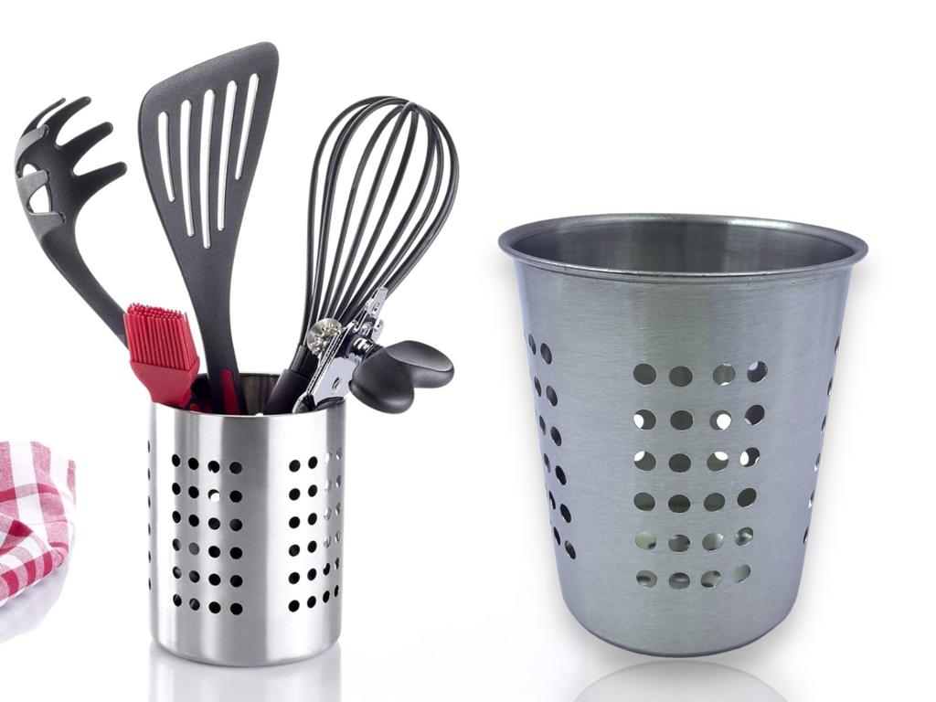4a7e792c8a78a8496fa7fe8ecb514711.jpg Stainless Steel Utensils and Cutlery Holder H:14.5 cm