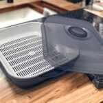 Rectangular bowl and strainer with lid set