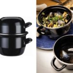 Enamel Coated Mussel Pot 12 cm Black Color