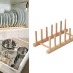 Bamboo Tray and Plates Holder