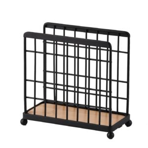 Dosthoff Iron Grid Napkin Holder w Bamboo Base MB03