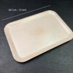 Beige Marble Melamine Rectangular Tray 15 inch