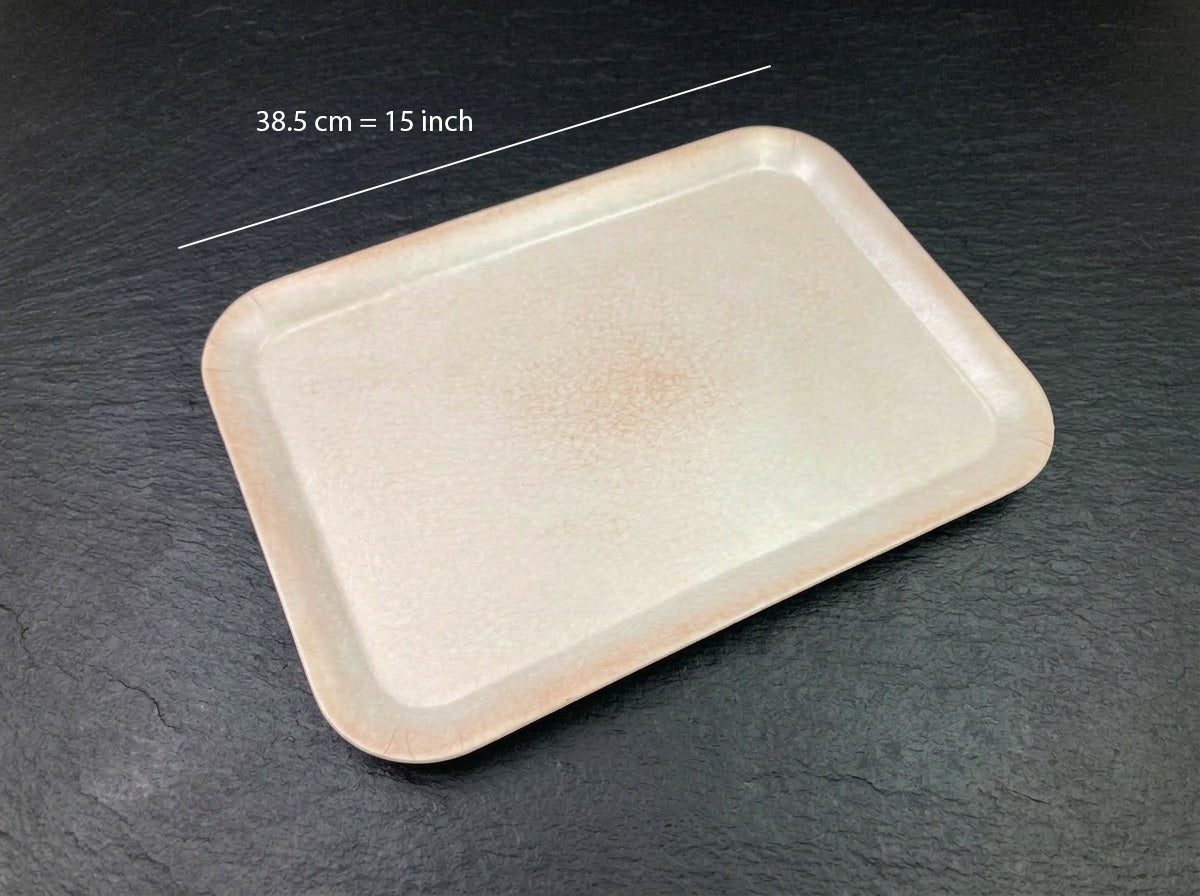4cfb81ae4a7cfaf01518be310a283b85.jpg Beige Marble Melamine Rectangular Tray 15 inch