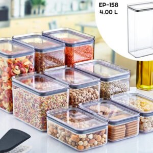 Airtight Rectangular Food Jar 4.00 lt