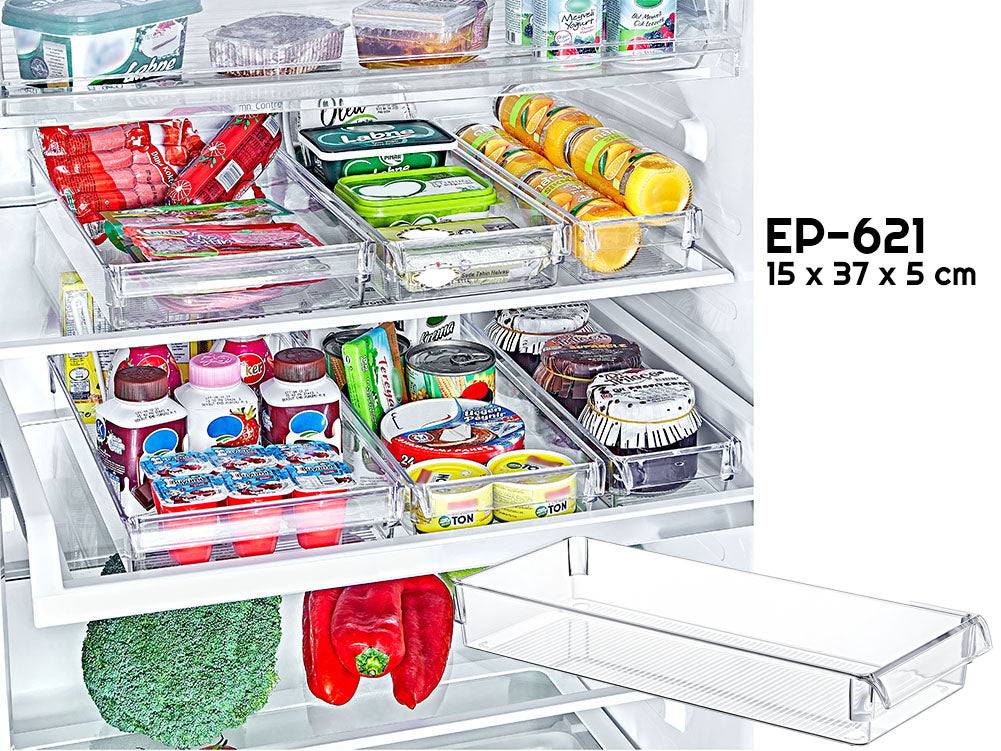4e9e9f0083f273d1052ec23cdb07bd98.jpg Clear Fridge Organizer 37 x 15 x 5 cm