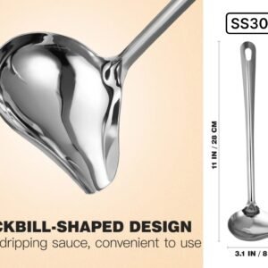 Stainless Steel Gravy Laddle with Duckbill Design
