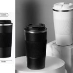 Black or White Stainless Steel Travel Mug