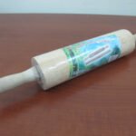 Large wooden rolling pin with rotating axes