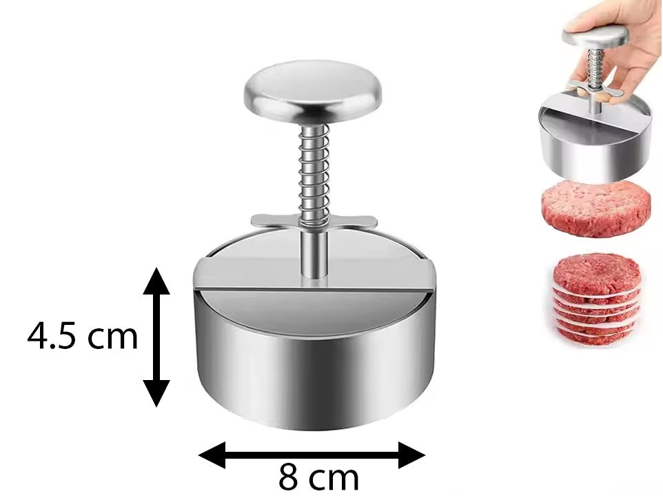 53897b3823ddf8d62a66bd9ce6925857.jpg Stainless Steel Hamburger Patty Maker 8 cm