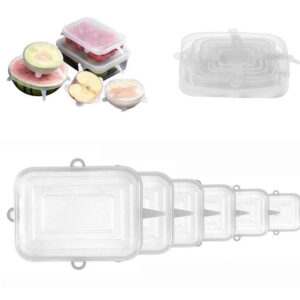 Reusable Rectangular Silicon Covers set of 6