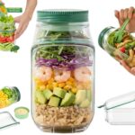 Portable Salad Jar with Side Opening