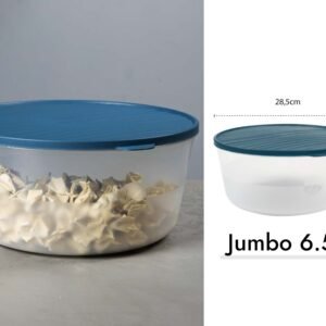 DecoBella Jumbo Round Storage Box with Lid 6.5L