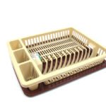 Colorful one step plastic dish drainer