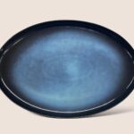 Dosthoff Blue Glazed Oval Dish 36 cm