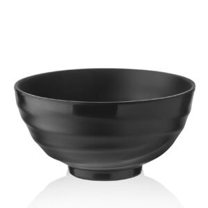 Medium Round Bowl Black Mat Finish 16 cm