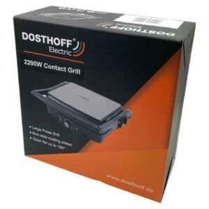 Dosthoff 2200W Large Press Contact Grill SS Body