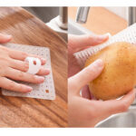 Rough Squared Plastic Scourer with Finger Holder X3