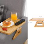 Sofa Arm Clip-On Foldable Table Tray for Wide Armrest