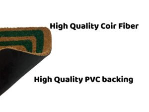 Coco mat half round with PVC backing 75x45 cm