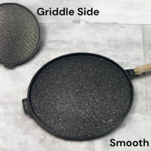 Dosthoff Granite Round Grill 36 cm with wooden handle