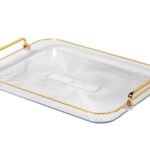 Plexi with Golden Rim Shine Tray Large 45 cm