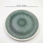 Green Marble Melamine Round Tray 14 inch