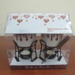 Stone Ware Chocolate Fondue Set for 2