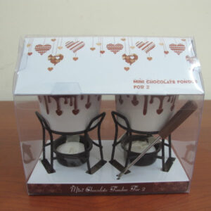 Stone Ware Chocolate Fondue Set for 2