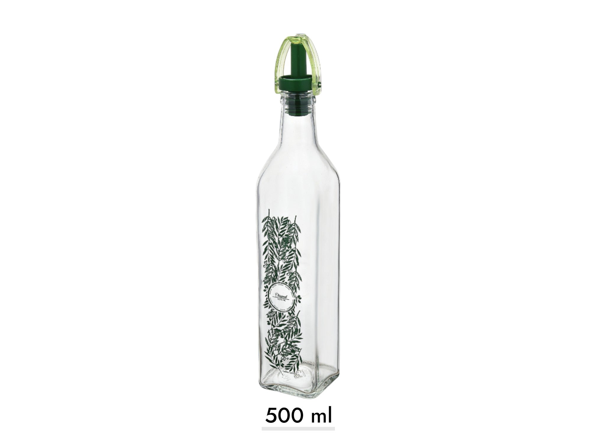 6a066a72a07d34c2637809609e7bbfaa.jpg Decorated Square Glass Oil Bottle 500 ml