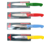 Utility Kitchen Knife with Colored Plastic Handle