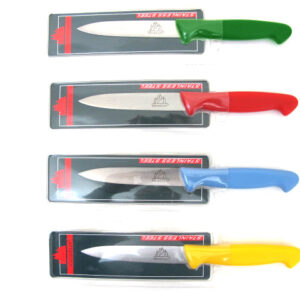 Utility Kitchen Knife with Colored Plastic Handle