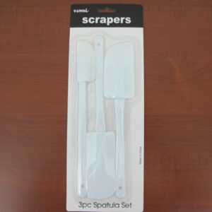 3-Piece Silicone Spatula Set with plastic handles