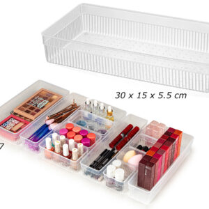 Small Transparent Drawer Organizer 30x15 cm