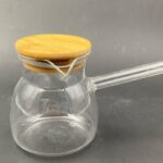 Borosilicate Glass Coffee Pot wooden cover 400 ml.