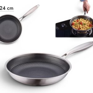 Tri-ply Stainless Steel 18/10 Frypan 24 cm