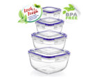 Seal Square Storage Container Set 4 pcs