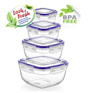 Seal Square Storage Container Set 4 pcs